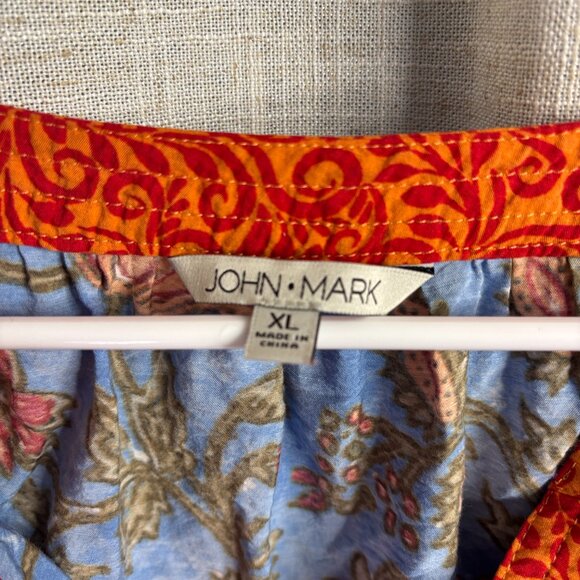 John Mark Boho Peasant Top- Hippie Chic- XL - Picture 2 of 3